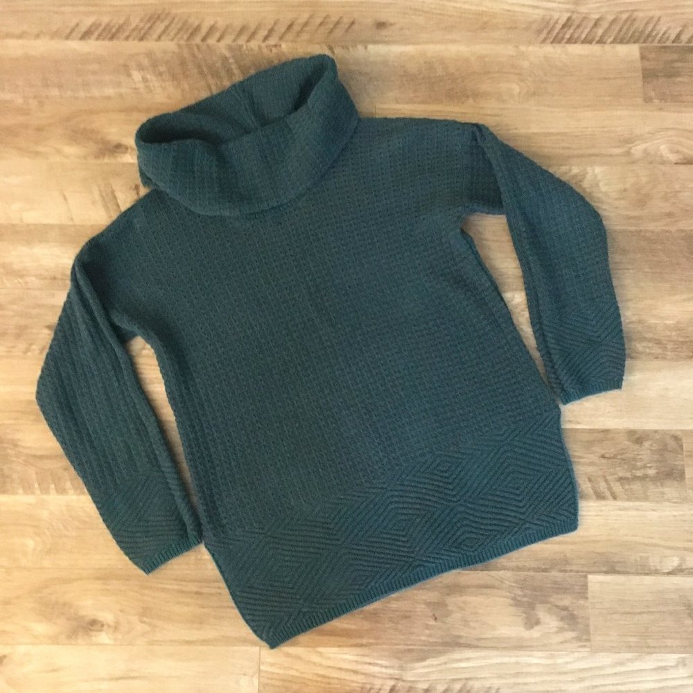 Eight Eight Eight Teal Cowl Neck Sweater